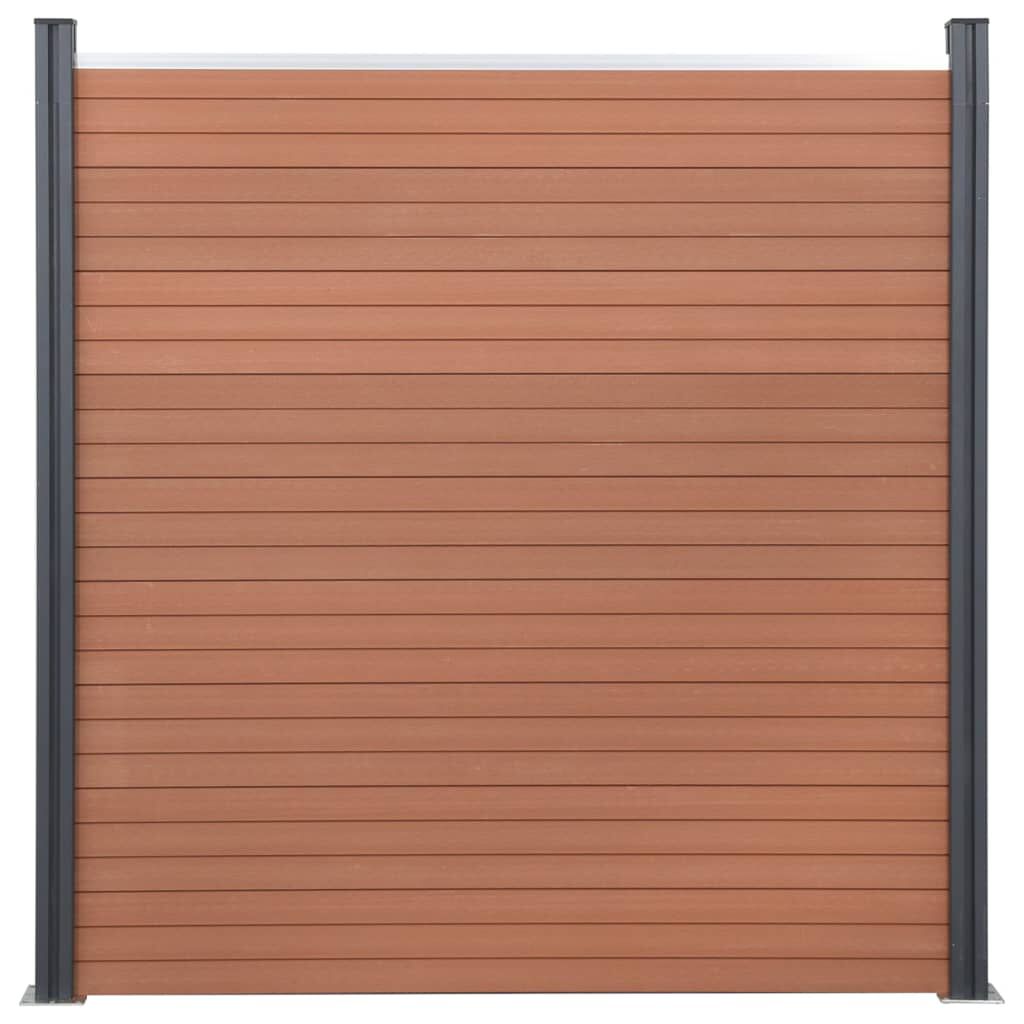 vidaXL Σετ Πάνελ Περίφραξης Καφέ 872x186 εκ. από WPC