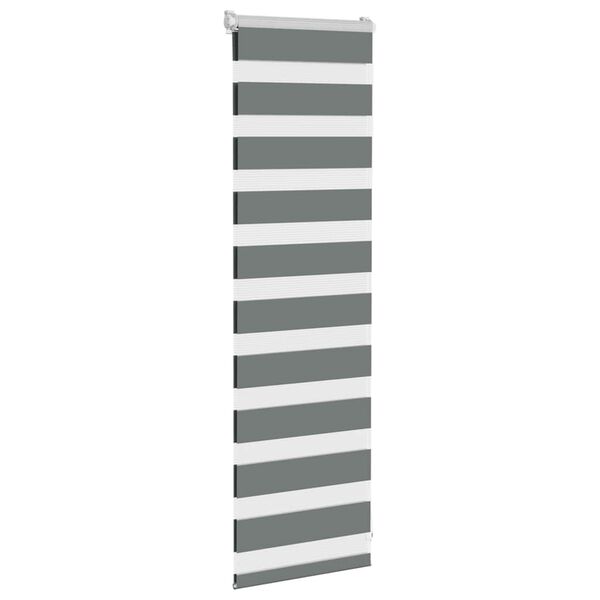 vidaXL Zebra Blind Σκούρο γκρι 40x100 cm Πλάτος υφάσματος 35,9 cm