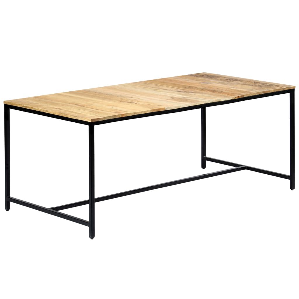 vidaXL Τραπεζαρία 180 x 90 x 75 εκ. από Μασίφ Ακατέργαστο Ξύλο Μάνγκο