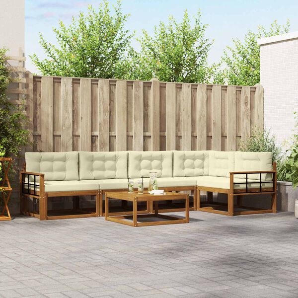 vidaXL &Sigma;&epsilon;&iota;&rho;ά &Kappa;&alpha;&nu;&alpha;&pi;έ &Epsilon;&xi;&omega;&tau;&epsilon;&rho;&iota;&kappa;&omicron;ύ &mu;&epsilon; &mu;&alpha;&xi;&iota;&lambda;ά&rho;&iota; 6 pcs &Phi;&upsilon;&sigma;&iota;&kappa;ό &kappa;&alpha;&iota; &Kappa;&rho;έ&mu;&alpha;