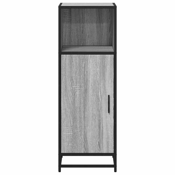vidaXL Ντουλάπι μπάνιου Γκρι Sonoma 35x37,5x100 cm