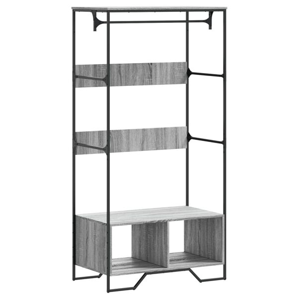vidaXL Ντουλάπα Γκρι Sonoma 90x50x180 εκ. από Επεξεργασμένο Ξύλο