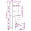 vidaXL Highboard &Mu;&alpha;ύ&rho;&eta; &Omicron;&xi;&upsilon;ά 69,5 x 34 x 180 &epsilon;&kappa;. &Epsilon;&pi;&epsilon;&xi;&epsilon;&rho;&gamma;&alpha;&sigma;&mu;έ&nu;&omicron; &xi;ύ&lambda;&omicron;