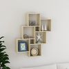 vidaXL Ράφι Κύβος Τοίχου Sonoma Δρυς 78 x 15 x 93 εκ. από Επεξ. Ξύλο