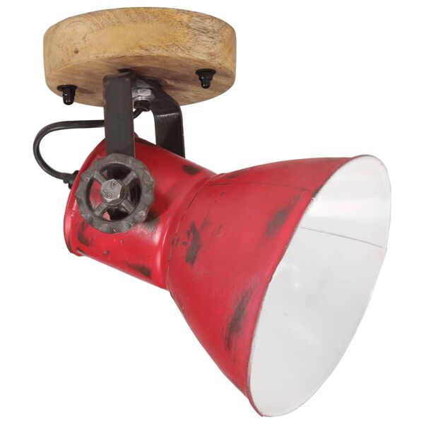 vidaXL Φωτιστικό Τοίχου 25 W Αντικέ Κόκκινο 11,5x11,5x25 εκ. Ε27