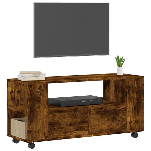 vidaXL Έπιπλο Τηλεόρασης Καπνιστή Δρυς 102x34,5x43 εκ. Επεξ. Ξύλο