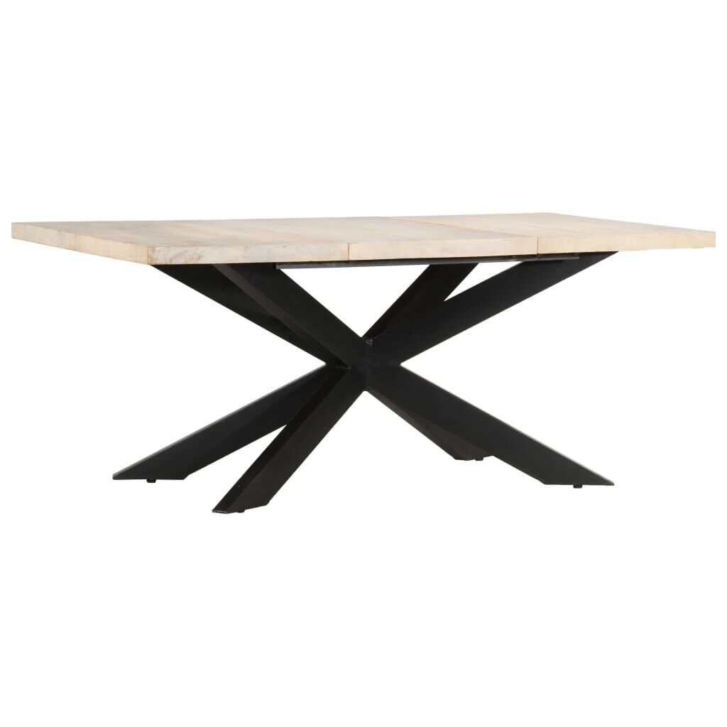 vidaXL Τραπεζαρία 180 x 90 x 76 εκ. από Μασίφ Ξεβαμμένο Ξύλο Μάνγκο