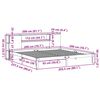vidaXL Κρεβάτι Βιβλιοθήκη Χωρίς Στρώμα 200x200 εκ Μασίφ Ξύλο Πεύκου
