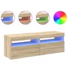 vidaXL Έπιπλα Τηλεόρασης με LED 2 τεμ. Sonoma Δρυς 60 x 35 x 40 εκ.