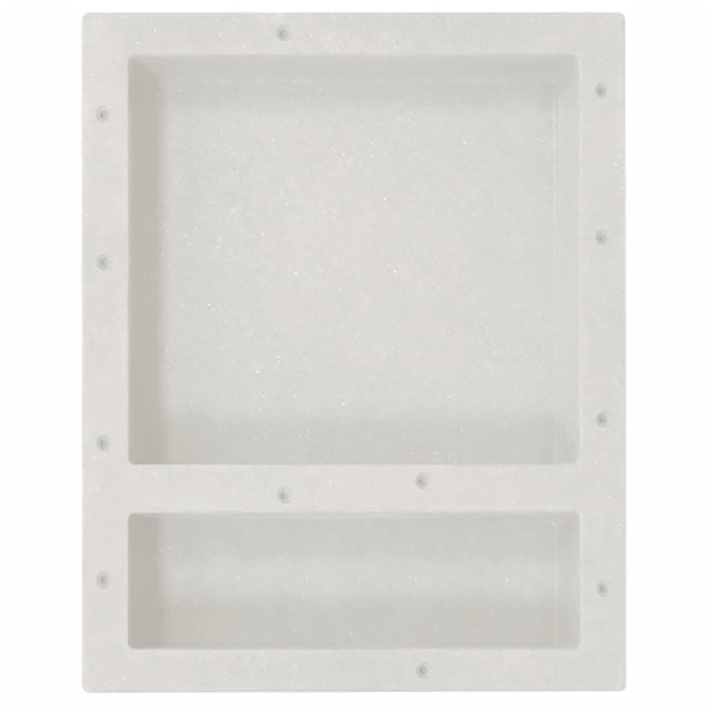 vidaXL Ράφι Ντουζιέρας με 2 Τμήματα Λευκό Ματ 41 x 51 x 10 εκ.