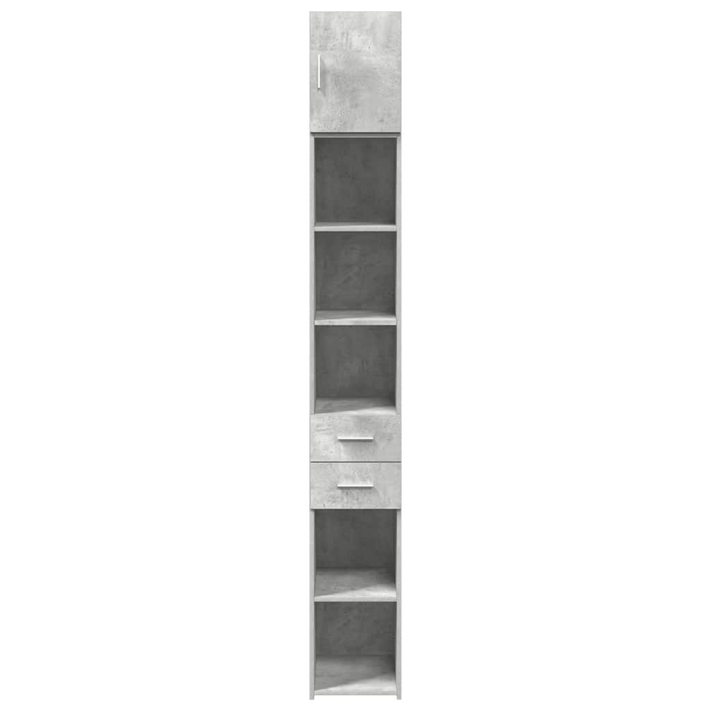 vidaXL Ντουλάπι Αποθήκευσης Στενό Γκρι 30x42,5x225 εκ. Επεξεργ. Ξύλο