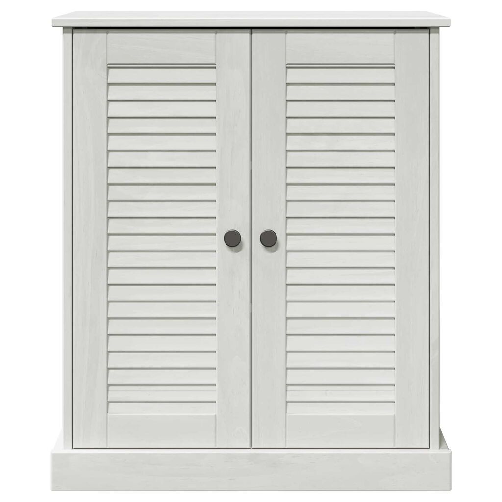 vidaXL Ντουλάπι Μπάνιου Λευκό 68 x 34 x 80 εκ Μασίφ ξύλο πεύκου
