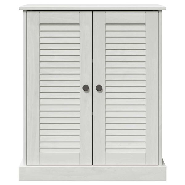 vidaXL Ντουλάπι Μπάνιου Λευκό 68 x 34 x 80 εκ Μασίφ ξύλο πεύκου