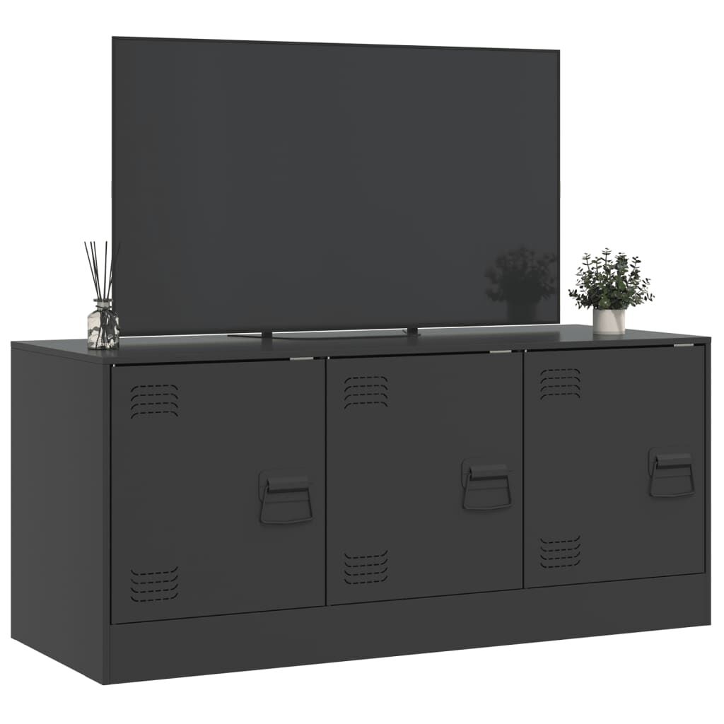 vidaXL Έπιπλο Τηλεόρασης Μαύρο 99x39x44 εκ. από Ατσάλι