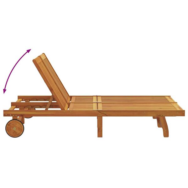 vidaXL Ξαπλώστρα 2-πρόσωπο Καφέ 125 x 200 x 84 εκ. Μασίφ ξύλο ακακίας