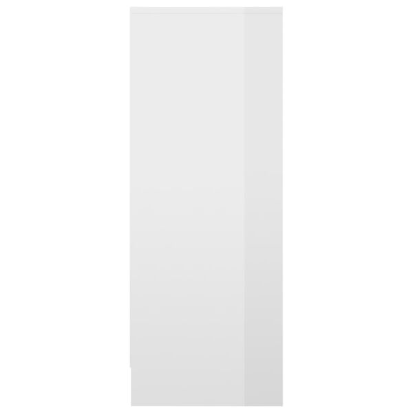 vidaXL Παπουτσοθήκη Γυαλιστερό Γκρι 31,5 x 35 x 90 εκ. από Επεξ. Ξύλο