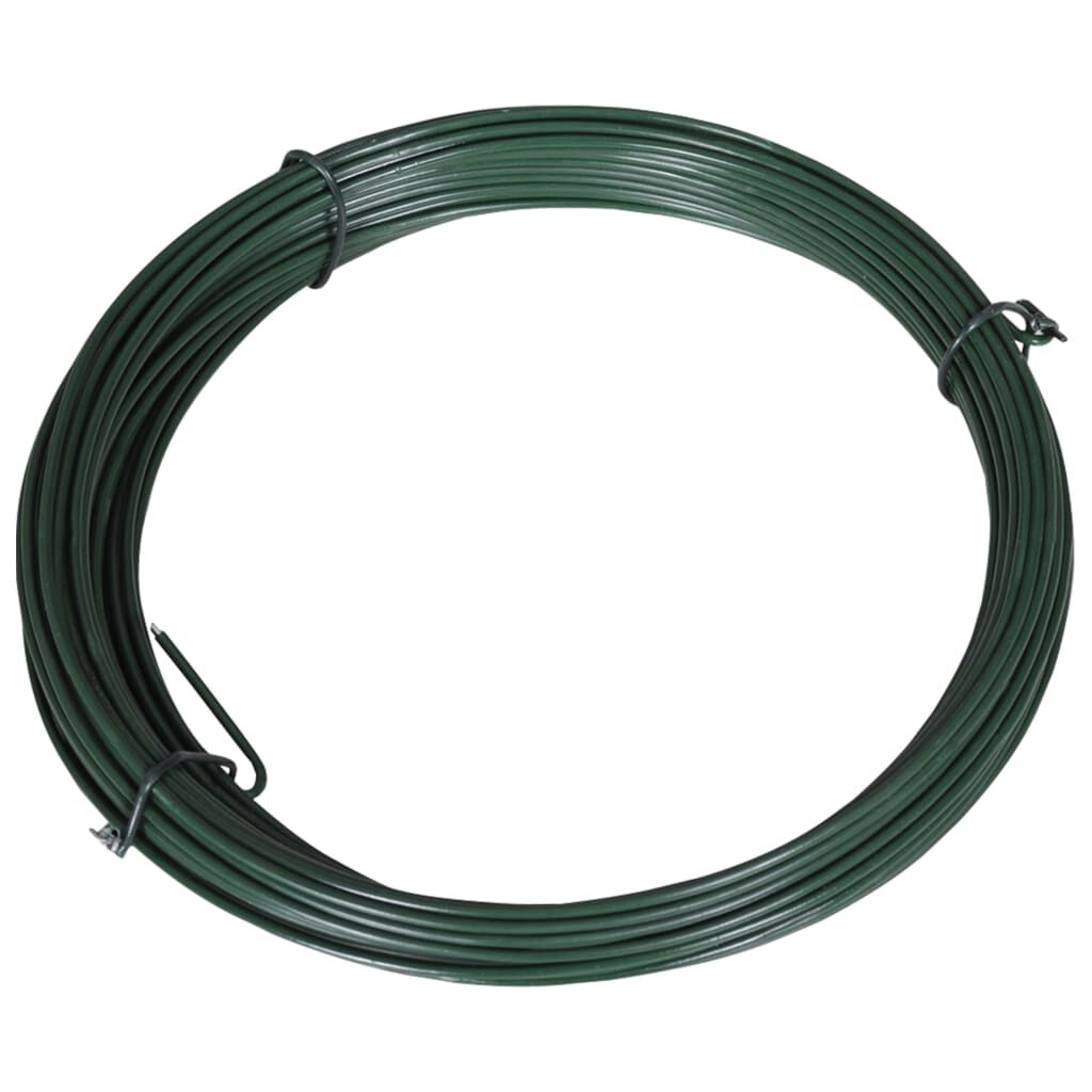 vidaXL Συρματόπλεγμα 1,25 x 15 μ. Ατσάλι + Στύλοι/Βάσεις