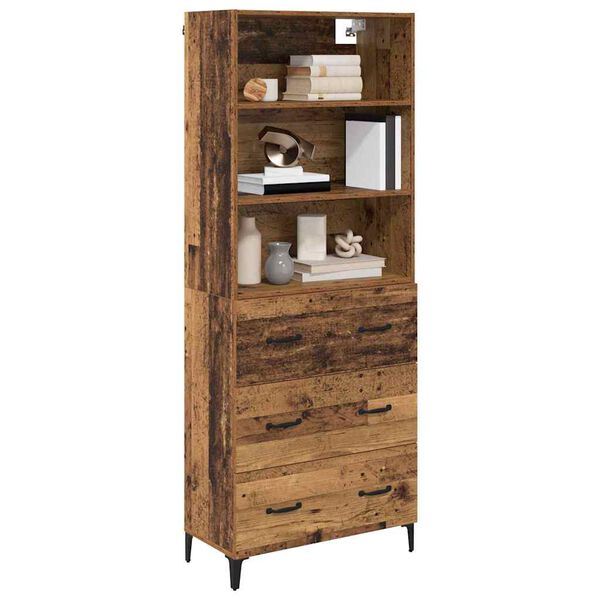 vidaXL Highboard &Pi;&alpha;&lambda;&iota;ό &Xi;ύ&lambda;&omicron; 69,5 x 34 x 180 &epsilon;&kappa;. &Epsilon;&pi;&epsilon;&xi;&epsilon;&rho;&gamma;&alpha;&sigma;&mu;έ&nu;&omicron; &xi;ύ&lambda;&omicron;