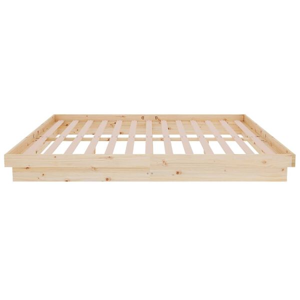 vidaXL Πλαίσιο Κρεβατιού 150 x 200 εκ. Μασίφ Ξύλο King Size
