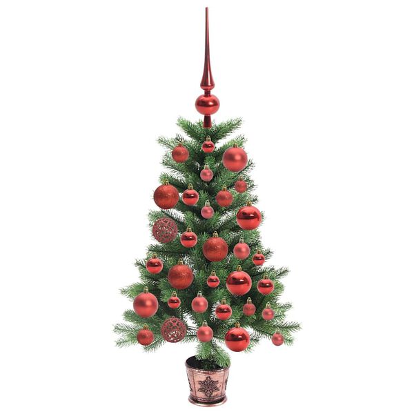 vidaXL &Chi;&rho;&iota;&sigma;&tau;&omicron;&upsilon;&gamma;&epsilon;&nu;&nu;&iota;ά&tau;&iota;&kappa;&omicron; &Delta;έ&nu;&tau;&rho;&omicron; &mu;&epsilon; 150 LED &mu;&epsilon; &beta;ά&sigma;&eta; &Pi;&rho;ά&sigma;&iota;&nu;&omicron; 90 cm PE