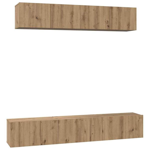vidaXL &Sigma;&epsilon;&tau; &epsilon;&pi;ί&pi;&lambda;&omicron;&upsilon; &tau;&eta;&lambda;&epsilon;ό&rho;&alpha;&sigma;&eta;&sigmaf; 5 pcs Artisan Oak &Epsilon;&pi;&epsilon;&xi;&epsilon;&rho;&gamma;&alpha;&sigma;&mu;έ&nu;&omicron; &xi;ύ&lambda;&omicron;
