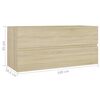 vidaXL Ντουλάπι Νιπτήρα Sonoma Δρυς 100x38,5x45 εκ. από Επεξ. Ξύλο