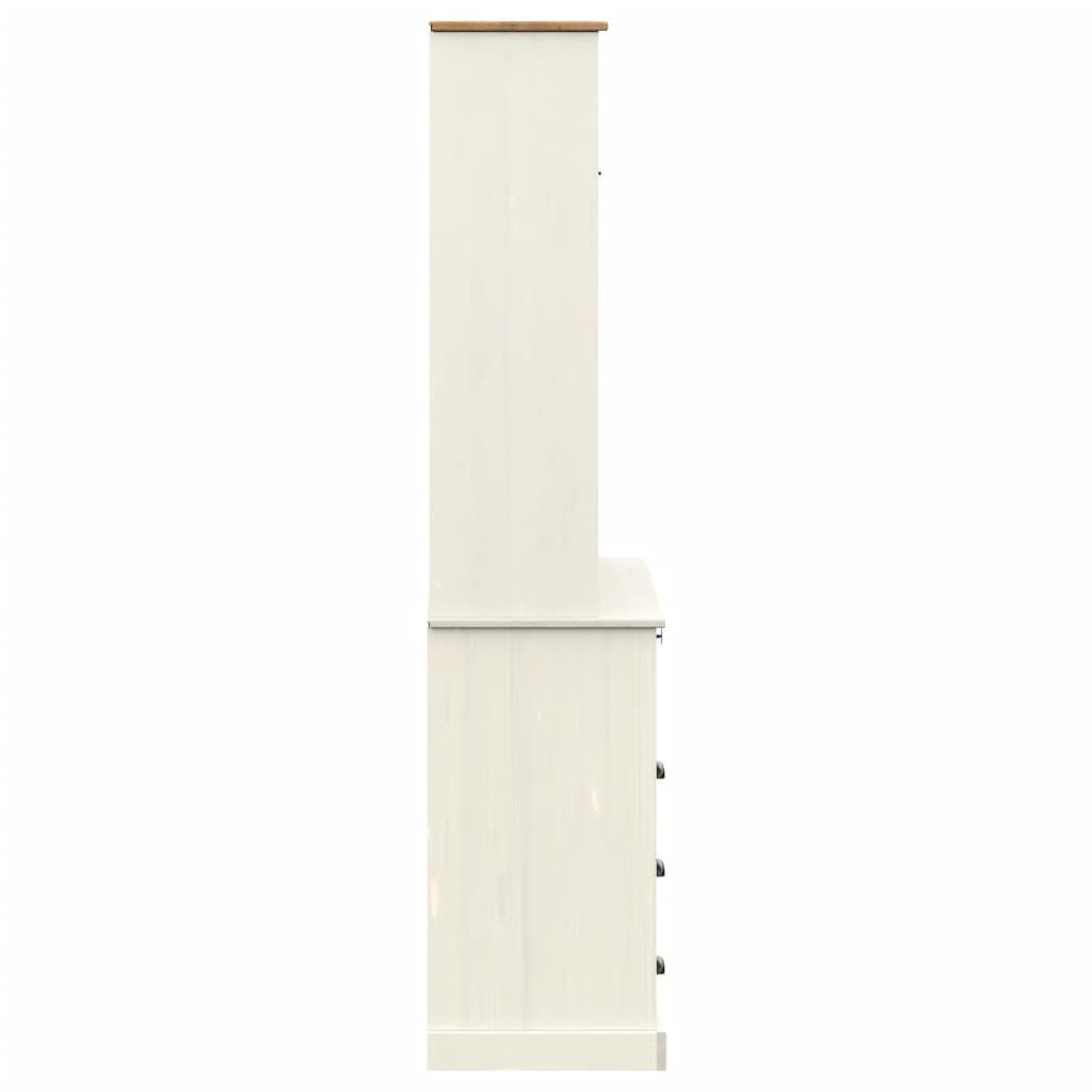 vidaXL Βιτρίνα VIGO Λευκή 80 x 40 x 176 εκ. από Μασίφ Ξύλο Πεύκου