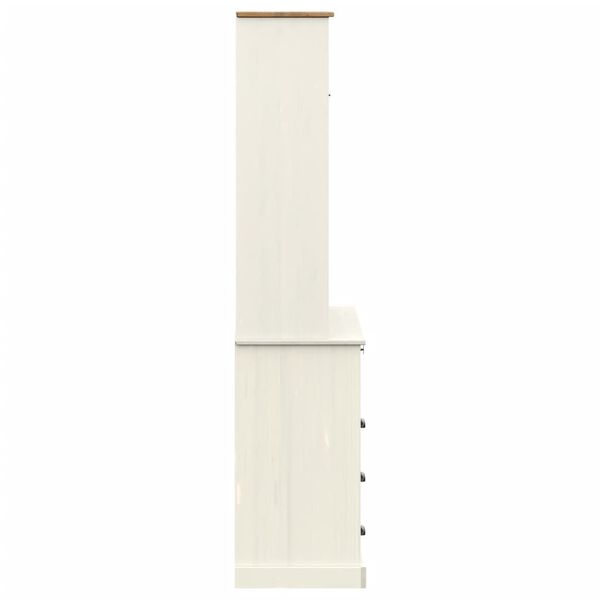 vidaXL Βιτρίνα VIGO Λευκή 80 x 40 x 176 εκ. από Μασίφ Ξύλο Πεύκου