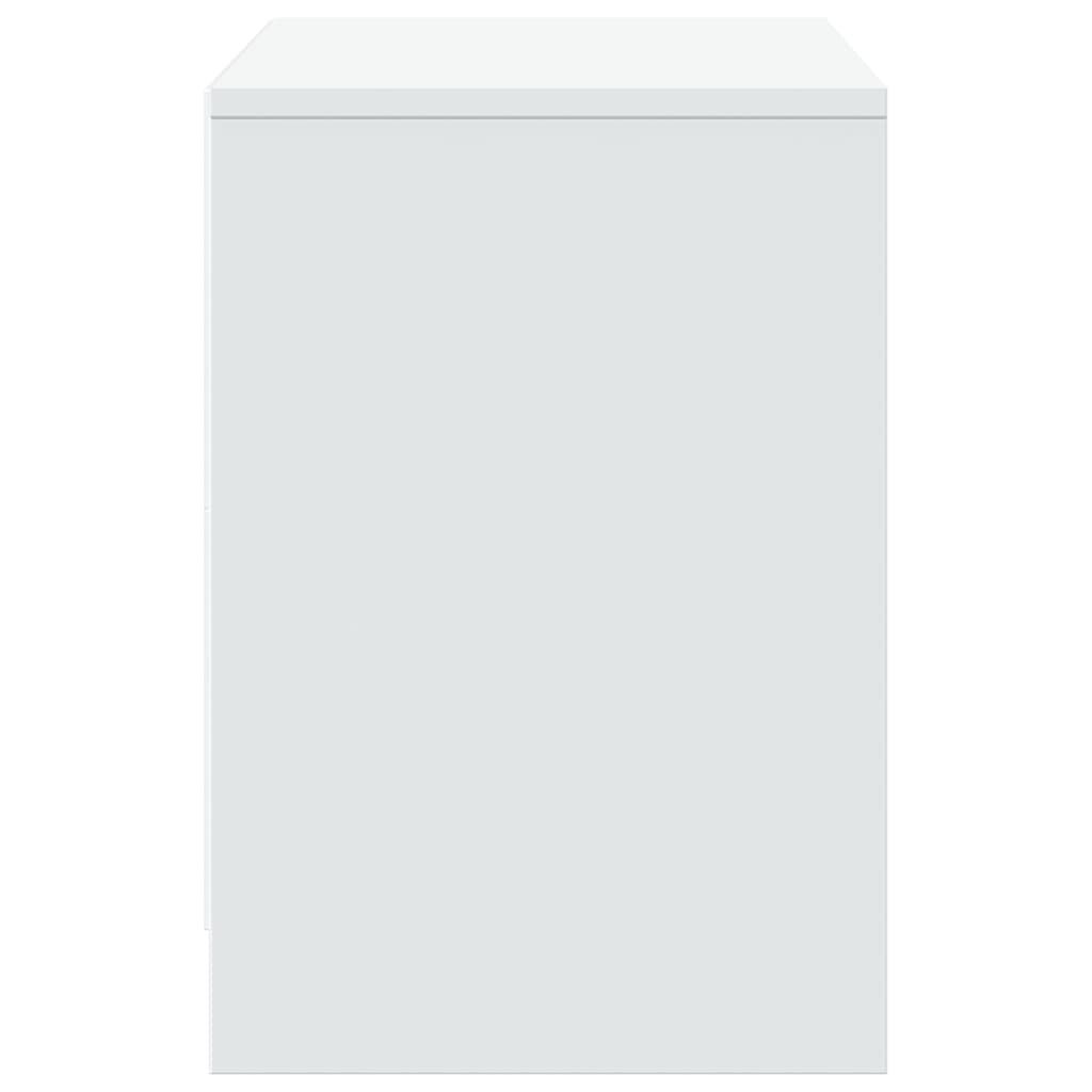 vidaXL Έπιπλο Τηλεόρασης με LED Λευκό 100x34x50 εκ. από Επεξ. Ξύλο