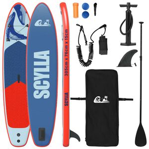 vidaXL &Phi;&omicron;&upsilon;&sigma;&kappa;&omega;&tau;ή &sigma;&alpha;&nu;ί&delta;&alpha; SUP SCYLLA 305 x 76 x 15 cm &Mu;&pi;&lambda;&epsilon; &gamma;&iota;&alpha;