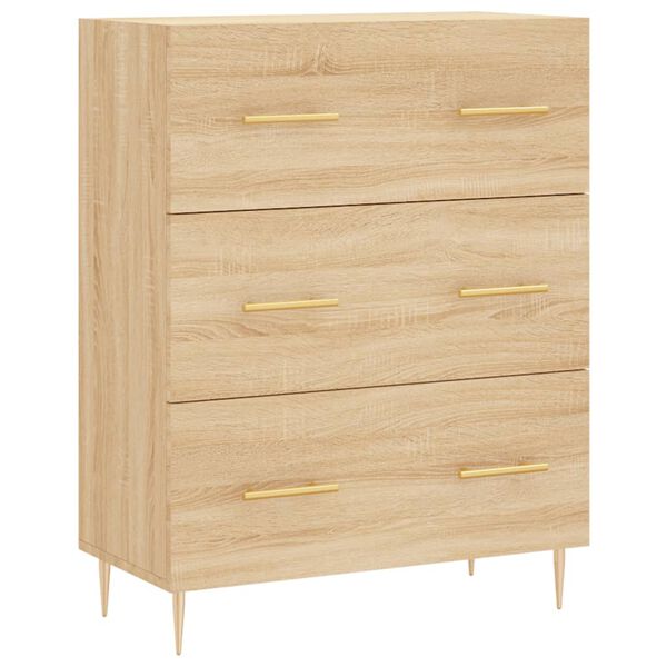 vidaXL Ντουλάπι Sonoma Δρυς 69,5 x 34 x 90 εκ. από Επεξεργασμένο Ξύλο