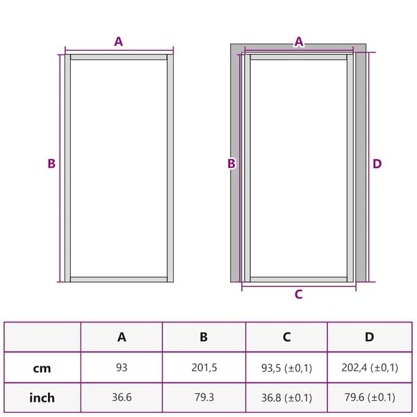 vidaXL Εσωτερική Πόρτα Χρυσή 93 x 201,5 εκ. Ψημένο Γυαλί & Αλουμίνιο