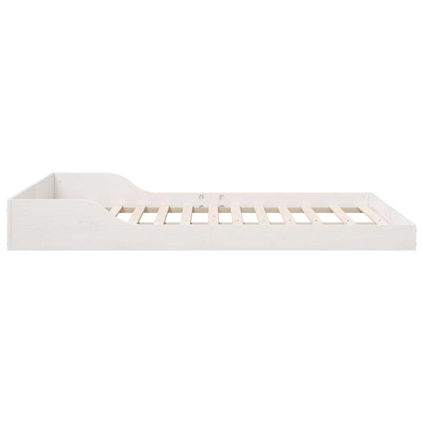 vidaXL Σκελετός Κρεβατιού Λευκό 120 x 200 cm Μασίφ ξύλο πεύκου