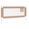 vidaXL Μπάρα Κρεβατιού Προστατευτική Taupe 180 x 25 εκ. Υφασμάτινη
