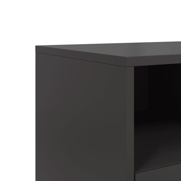 vidaXL Έπιπλο Τηλεόρασης Μαύρο 100,5x39x43,5 εκ. Ατσάλι