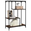 vidaXL Βιβλιοθήκη Καφέ Δρυς 81 x 36 x 115 εκ. Επεξεργ. Ξύλο / Ατσάλι