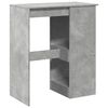 vidaXL Τραπέζι Μπαρ με Ράφια Γκρι Σκυρ. 90x47,5x103,5 εκ Επεξεργ. Ξύλο