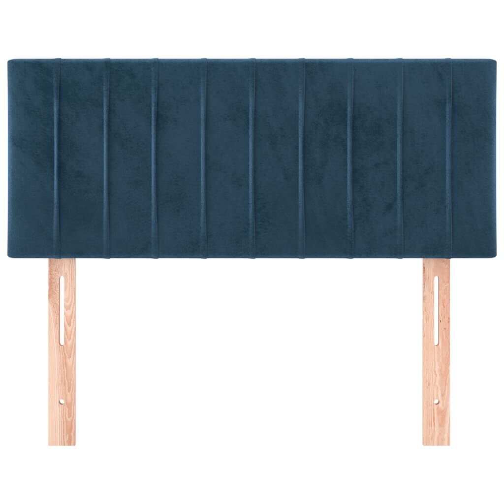 vidaXL Κεφαλάρι Κρεβατιού Σκούρο Μπλε 100x5x78/88 εκ. Βελούδινο