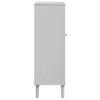 vidaXL Παπουτσοθήκη SENJA Λευκή / Ρατάν 59,5 x 35 x 107 εκ. Μασίφ Ξύλο