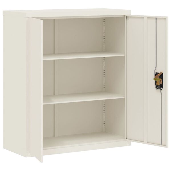 vidaXL Αρχειοθήκη Λευκή 90 x 40 x 105 εκ. από Ατσάλι