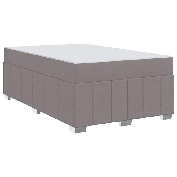 vidaXL Σκελετός Κρεβατιού με στρώμα Taupe 120 x 200 cm ύφασμα