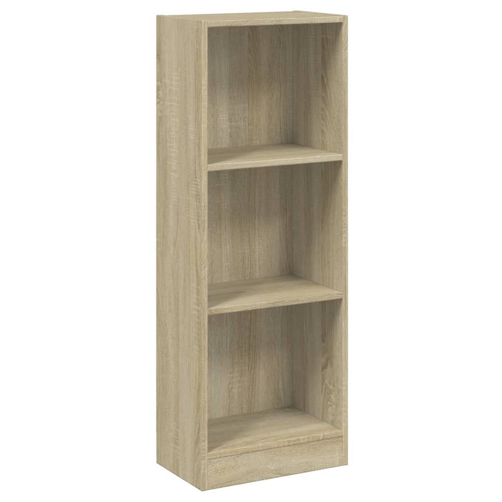 vidaXL Βιβλιοθήκη με 3 Ράφια Sonoma Δρυς 40x24x109 εκ. Επεξεργ. Ξύλο