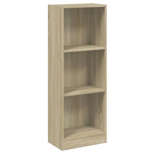 vidaXL Βιβλιοθήκη με 3 Ράφια Sonoma Δρυς 40x24x109 εκ. Επεξεργ. Ξύλο