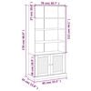 vidaXL Βιβλιοθήκη VIGO Λευκή 85 x 35 x 170 εκ. από Μασίφ Ξύλο Πεύκου