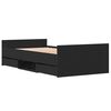 vidaXL Σκελετός Κρεβατιού Μαύρη δρυς 90 x 190 cm Επεξεργασμένο ξύλο