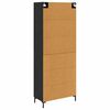 vidaXL Highboard Μαύρη Οξυά 69,5 x 34 x 180 εκ. Επεξεργασμένο ξύλο