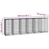 vidaXL Συρματοκιβώτιο Τοίχος 300x50x100 εκ. Γαλβαν.Χάλυβας + Καλύμματα