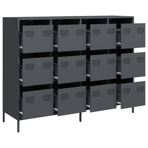 vidaXL Ντουλάπι Ανθρακί 135x39x103,5 εκ. από Χάλυβα Ψυχρής Έλασης