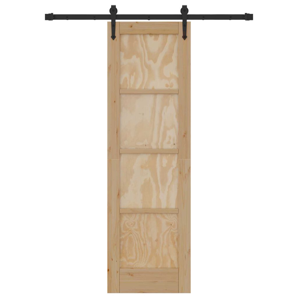 vidaXL Συρόμενη Πόρτα ORKDAL Καφέ 61 x 198.5 εκ. Μασίφ ξύλο πεύκου