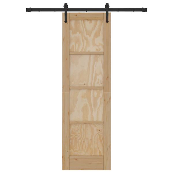 vidaXL Συρόμενη Πόρτα ORKDAL Καφέ 61 x 198.5 εκ. Μασίφ ξύλο πεύκου
